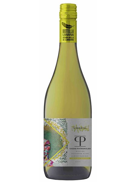 Вино сухое белое "Касас Патроналес. 3Варьеталь. Совиньон Блан-Рислинг-Гевюрцтраминер" DO 2025, 0,75л